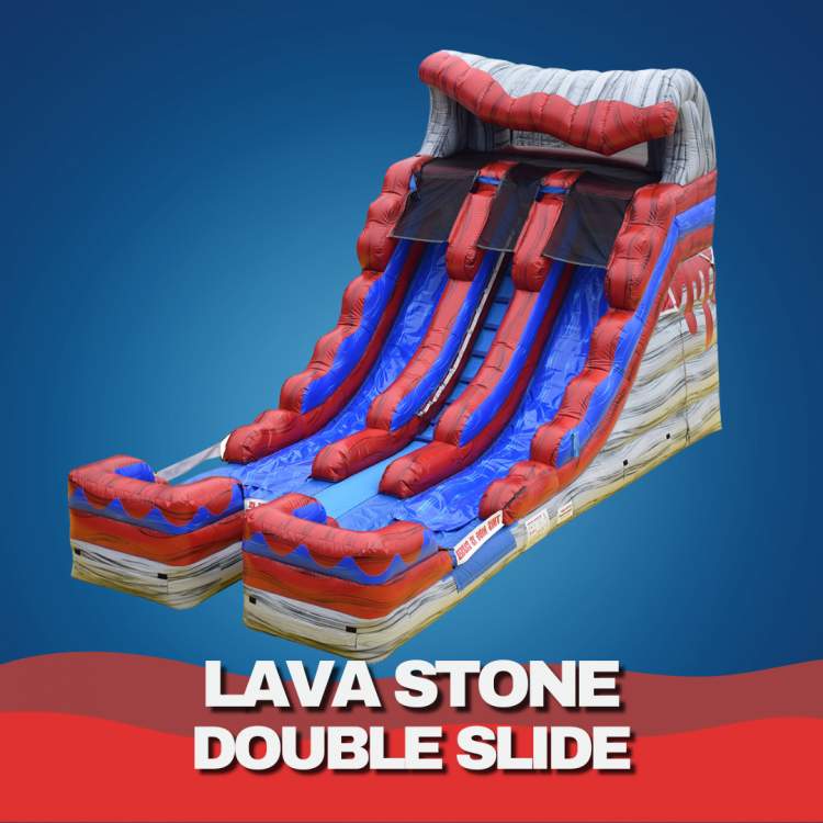 18ft Lava Stone Double Slide Rental - S22.15