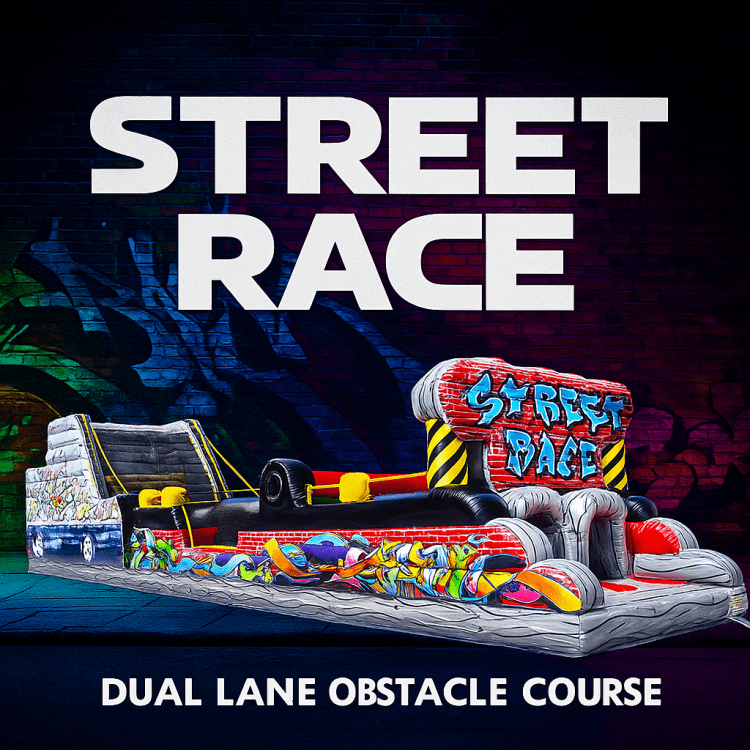 65ft Street Race Obstacle Course Rental - R119.120